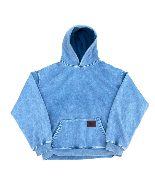 Eazy Blue Washed Hoodie